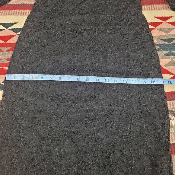 NWT Vtg 90s Jump Black Lace Overlay Mermaid Maxi Dress Sz S/M Romantic Goth USA - Picture 11 of 12